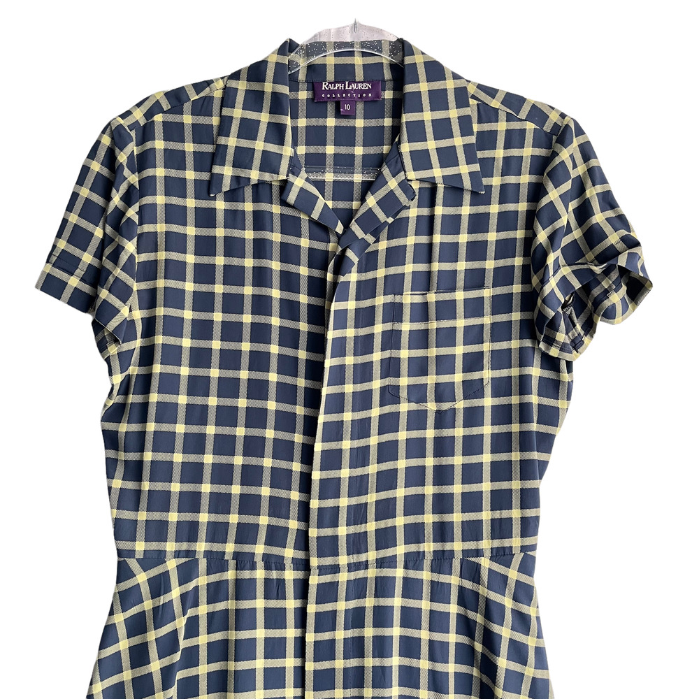 Ralph Lauren Collection Purple Label Light Academia Silk Dress Womwn Size 10 - Picture 8 of 16